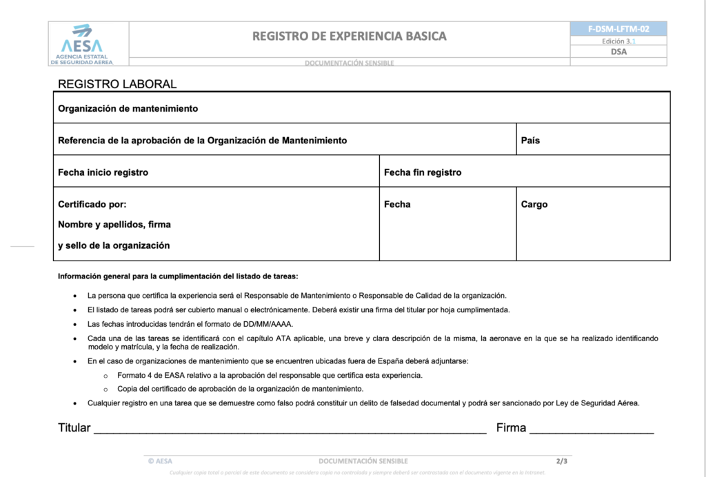 Basic experience record